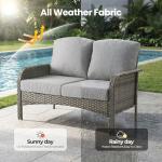 Wicker Patio Furniture Set with Swivel Rockers