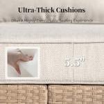 4-Piece Wicker Patio Furniture Set with Cushions