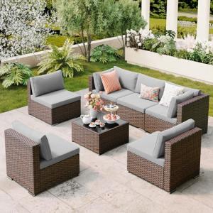 7-Piece Outdoor Wicker Patio Furniture Set