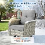 Wicker Patio Furniture Set with Swivel Rockers