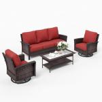 Sunshine Valley Outdoor Wicker Furniture Set with Cushions