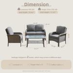 4-Piece All-Weather Wicker Patio Furniture Set
