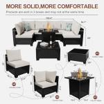 8-Piece Outdoor Furniture Set with Fire Pit