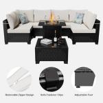 8-Piece Outdoor Furniture Set with Fire Pit