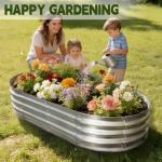 Galvanized Large Raised Garden Bed for Plants