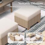 8-Piece Wicker Patio Furniture Set with Fire Pit