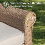 8-Piece Wicker Patio Furniture Set with Fire Pit