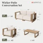 5-Piece Outdoor Rattan Furniture Set with Coffee Table