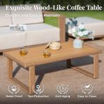 5-Piece Outdoor Rattan Furniture Set with Coffee Table