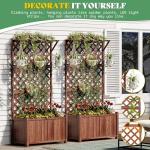 2 Pack Raised Garden Bed with Trellis