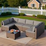 7-Piece Outdoor Wicker Patio Furniture Set