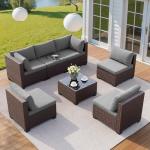 7-Piece Outdoor Wicker Patio Furniture Set