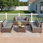 7-Piece Outdoor Wicker Patio Furniture Set