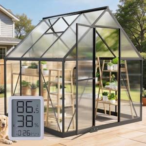 6x6FT Walk-In Greenhouse with Vented Roof