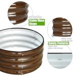 3-Pack Round Galvanized Raised Garden Bed Kit