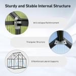 6x6FT Walk-In Greenhouse with Vented Roof