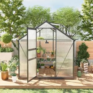 6x6 ft Outdoor Walk-in Heavy Duty Greenhouse