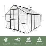 8x10 FT Heavy-Duty Polycarbonate Greenhouse