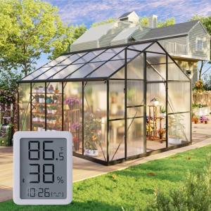 Heavy-Duty 8x10FT Greenhouse Kit with Hygrometer