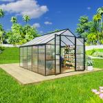 8x10 FT Heavy-Duty Polycarbonate Greenhouse