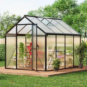 10 FT Outdoor Polycarbonate Greenhouse with Vent