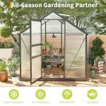 6x6 ft Outdoor Walk-in Heavy Duty Greenhouse