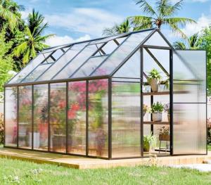 Heavy-Duty Polycarbonate Greenhouse Kit for Gardens