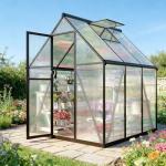 Jiliusure 6x6 FT Outdoor Polycarbonate Greenhouse