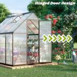 6x6 FT Outdoor Polycarbonate Greenhouse with Vent