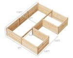 Amerlife U-Shaped Wooden Raised Garden Bed Planter