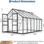 8x12 ft Heavy-Duty Outdoor Walk-In Greenhouse