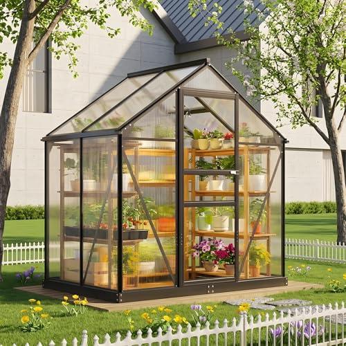 Heavy Duty 6x4FT Outdoor Walk-in Greenhouse