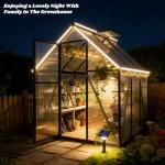 6x6 FT Outdoor Polycarbonate Greenhouse with Vent