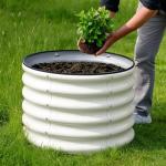 SnugNiture Round Galvanized Raised Garden Bed Set