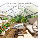 8x10 FT Heavy-Duty Polycarbonate Greenhouse