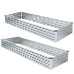 2 Pack Galvanized Raised Garden Beds Kit