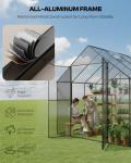 8x12 FT Outdoor Greenhouse with Roof Vent