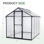 Aoodor 6x10 Ft Walk-in Greenhouse with Lockable Door