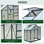 Outsunny 6' x 4' Outdoor Greenhouse with Vent