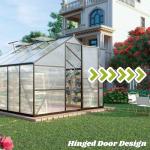 Outdoor 8x10 FT Polycarbonate Walk-In Greenhouse