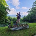 Galvanized 5ft Oval Raised Garden Bed Planter