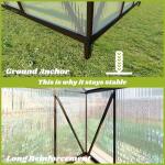 6x6 FT Outdoor Polycarbonate Greenhouse with Vent