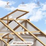 SOLIGEL 6x10FT Cedar Frame Walk-in Greenhouse