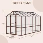 Cedar Frame Walk-In Greenhouse 6x12 FT