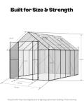8x12 FT Outdoor Greenhouse with Roof Vent