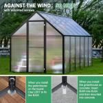 Heavy-Duty Polycarbonate Greenhouse Kit for Gardens