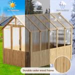 SOLIGEL 6x10FT Cedar Frame Walk-in Greenhouse