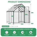 Aluminum Polycarbonate Outdoor Greenhouse with Vent