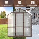 Cedar Frame Walk-In Greenhouse 6x12 FT