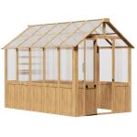 SOLIGEL 6x10FT Cedar Frame Walk-in Greenhouse
